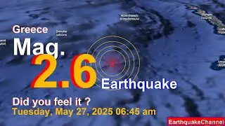 South Aegean Sea - S. Greece on Tuesday, May 27, 2025, at 06:45 am (Universal Time) Earthquake tod