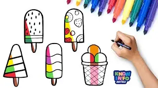 ICE CREAM CONE Coloring Sheet for Kids and Toddlers