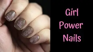 GIRL POWER NAILS! DIY nail art tutorial for beginners!