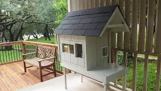 Built Feral Cat House - Holds 4 - Winter Shelter - How To Build - 2 Story Cat House