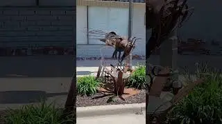 metal bee sculpture