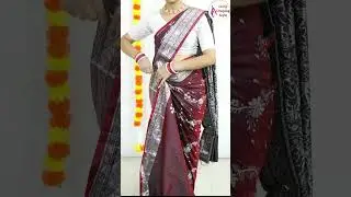 Stain silk  saree draping tutorial perfect side & shoulder pleats for beginners #saree #drape #look