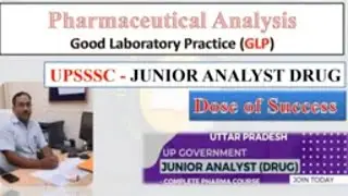 UP Junior Analyst  Drug Preparation | Good Laboratory Practice mcq |GLP|  Pharmaceutical analysis