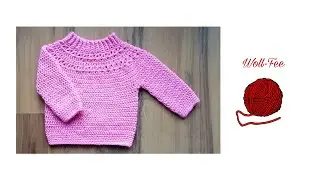 Babypullover häkeln Gr. 74/80, Schritt für Schritt Anleitung, siehe auch Beschreibung