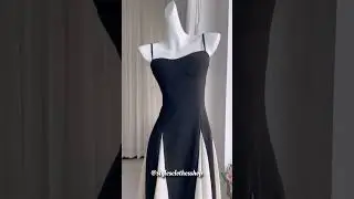 Elegant Black and White Contrast Midi Dress &ndash; Timeless Sophistication