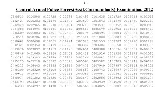 CAPF AC 2022 RESULT DECLARED