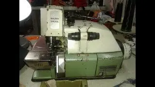 Mauzer spezial 504 / V-71 overlock, como se enhebra y los tiempos maquina de coser sewing machine