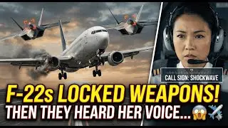 F-22s Locked Weapons on Her Plane... Then They Heard Her Voice 😱✈️