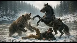 Cowboy vs Wolf & Grizzly &ndash; Survival at the Waterfall&rdquo;