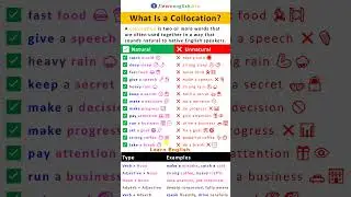 What is a Collocation? Learn with Examples #english #grammar