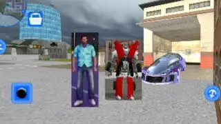 Naxeex original laser red transformer doing tommy vercetti mission stealing a police miami jeep 
