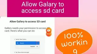 Allow galary to Access sd card |SD card permission solve|Allow galary