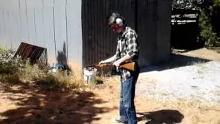 Both barrels of double 00 buck