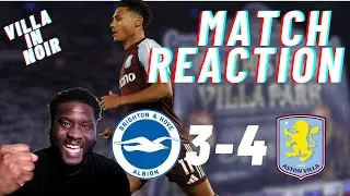 WATKINS DOUBLE KEEPS WIN STREAK ALIVE!! | BRIGHTON & HOVE ALBION 3 -4 ASTON VILLA | MATCH REACTION
