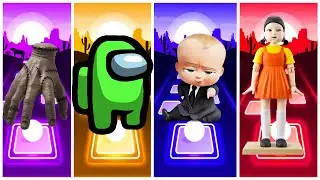 BABY BOSS VS Squid games vs THING vs AMONGS US  | Tiles Hop EDM Rush!