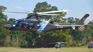 AgustaWestland AW109SP Grand New | Landing and Takeoff at Busy Royal Ascot Heliport | Helicopter