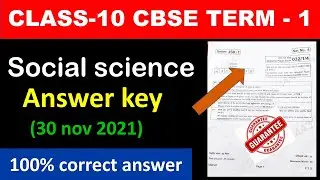 Class 10 cbse term- 1 answer key || social science || 2021-22