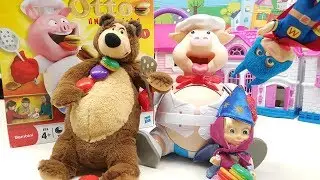 SUPER MASHA  e ORSO sfidano OTTO il MAILOTTO - occhio alla PANCIA CHE SCOPPIA
