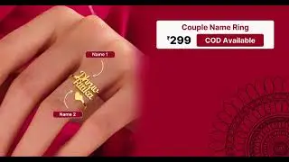 Personalized Couple Heart Name Ring