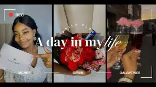 How much I made on YouTube| Galentines| GRWM