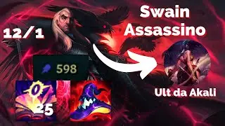 SWAIN COM ULT DA AKALI &Eacute; VAPO -MonoSwainGameplay