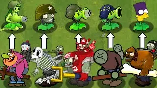 100% All Gatling PEA Plant VS All Gargantuar - PvZ Mod Team Plants