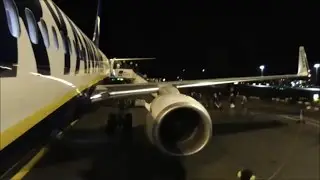 Ryanair Boeing 737 Night Time Departure From Copenhagen, Kastrup