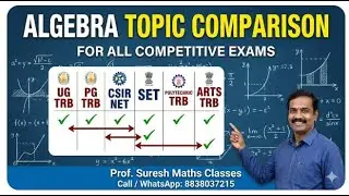 Algebra Topic Comparison for All Competitive Exams | UG , PG TRB, CSIR NET /SET, Poly TRB & Arts TRB