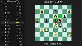 Pirc-Defense-Classical: Laszlo Vadasz (2465) vs Laszlo Barczay (2485)