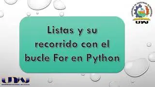 Uso de listas con For en Python