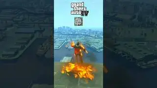 FALLING FROM THE HEIGHT WHILE BURNING GTA EVOLUTION #gta #gta5 #gtasanandreas #gta6 #gaming #shorts