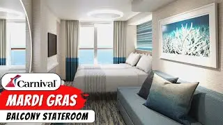 Carnival Mardi Gras | Balcony Stateroom Full Walkthrough Tour & Review 4K