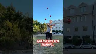 Four Ball Mills Mess #жонглювання #tutorial #modernjuggling #juggling #learning #shorts #short