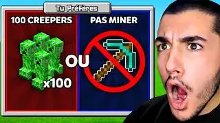 Qu'est-ce que Tu PR&Eacute;F&Egrave;RES sur Minecraft ?!