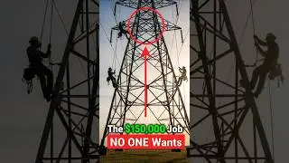The Climb That Breaks Normal Humans | Extreme Linemen Ascend Giant Power Tower #highvoltage #shorts