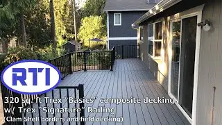 320 sq. ft Trex Basics composite deck w/ Trex Signature Railings