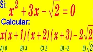 Productos Notables-Examen Ingreso a la  Universidad Nivel SAN MARCOS-Problema Resuelto-Álgebra
