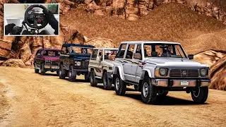 GTA 5 - NISSAN Patrol 1997 DESERT CONVOY (4X4) | Steering Wheel Gameplay [4K]