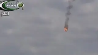 AMATEUR FOOTAGE: Syrian government helicopter 'shot down' by Turkish forces