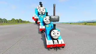 Big & Small Thomas the Tank Engine vs Thor's Hammer - BeamNG Drive