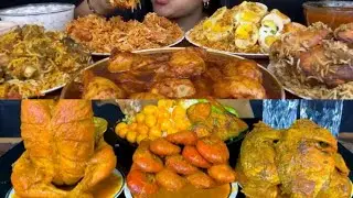 Chiken kari-kacchi-eggs kari- fish pray-kjasir pray-food eating video -hungry home. 