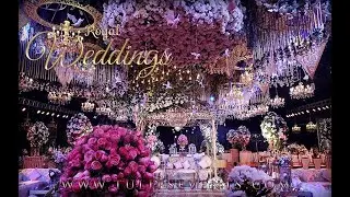 Black and Gold Theme Royal wedding decoration setup in Pakistan