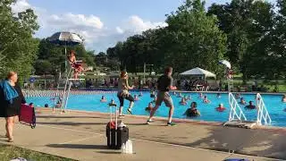 Aqua Zumba It's Raining Men by Geri Halliwell for demonstration purposes only filmed at West Reading
