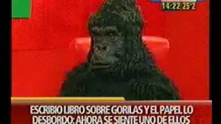 Anabela Ascar con Gorila escritor 1