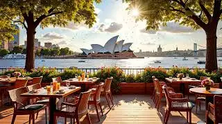 Sydney Jazz Caf&eacute; Ambience | Relaxing Rooftop Vibes with Opera House View