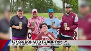 East Texas non-profit presents $75,000 to Coop Reid of Troup