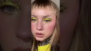Vibrant Yellow Eye Trend with Cream Shadow #potdecreme #yelloweyelook