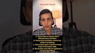 Part 6 | MCQ Series | Programming Principle & Algorithm | statements is about recursion
