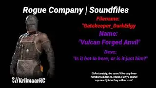 Vulcan Forged Anvil Soundfiles | #RogueCompany