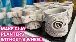 DIY Clay Planters with UNIQUE Textures (Easy for Beginners!)
